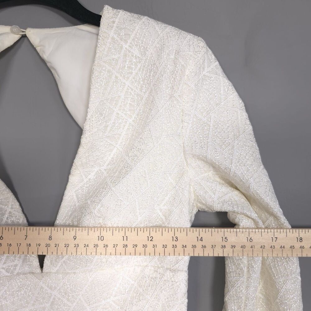 MISHA COLLECTION Size US 2 Natasha Mini Dress Milk Long Sleeve Open Back Sexy - Picture 5 of 15